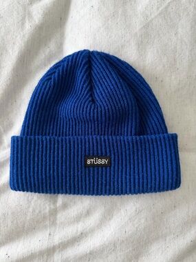 Stussy Blue Knit Beanie